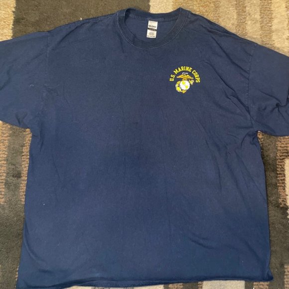 U.S.Marine Round Nexk T-Shirt Size 2 Xl. Blue Color, Used Condition For Men - Picture 1 of 7